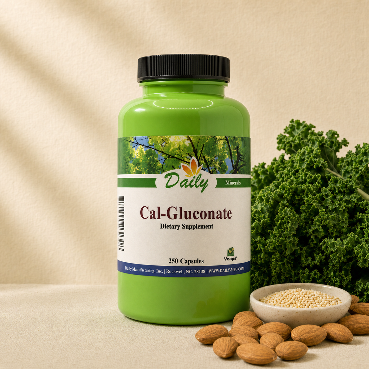 Cal-Gluconate 250 Capsules, Daily Manufacturing, product photo